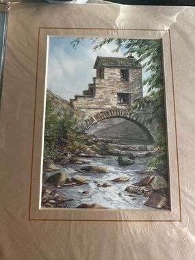 Vintage Print - Bridge House, Amblside by John Bathgate,Scotland